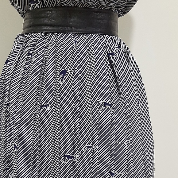 Vintage Blue and White Fit and Flare Dress | Size 12/14 - Picture 8 of 11